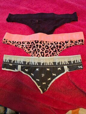 PINK Thongs - 3 pair - New w/o Tags